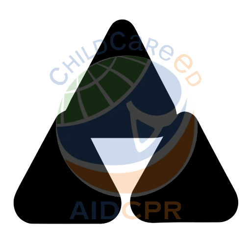 Three blue triangles forming a triangle pattern silhouette - ChildCareEd