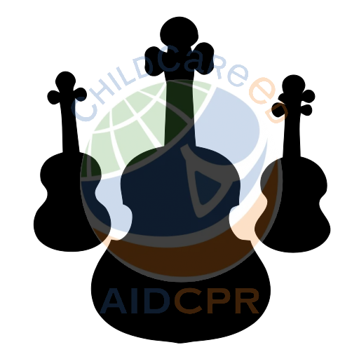 Three colorful string instruments standing together silhouette