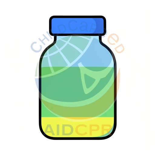 Three-layered bottle with blue cap