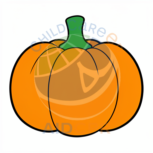 Three orange pumpkins with green stems