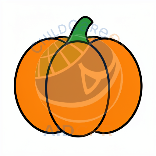 Three pumpkins together with stem