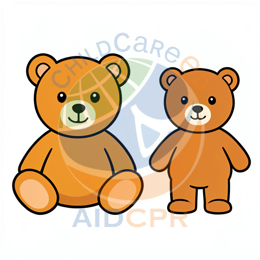 Two cute teddy bears sitting side by side