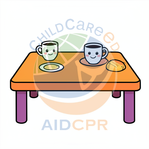 Two smiling coffee cups on orange table