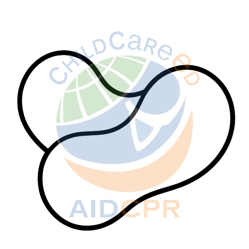 Two yellow-orange bean-shaped objects connected silhouette - ChildCareEd