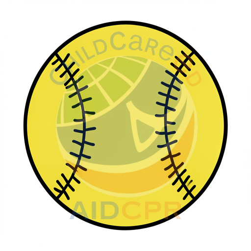 Yellow baseball with black stitching