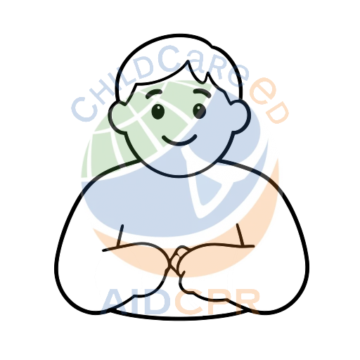 Boy smiling while holding a small object coloring page