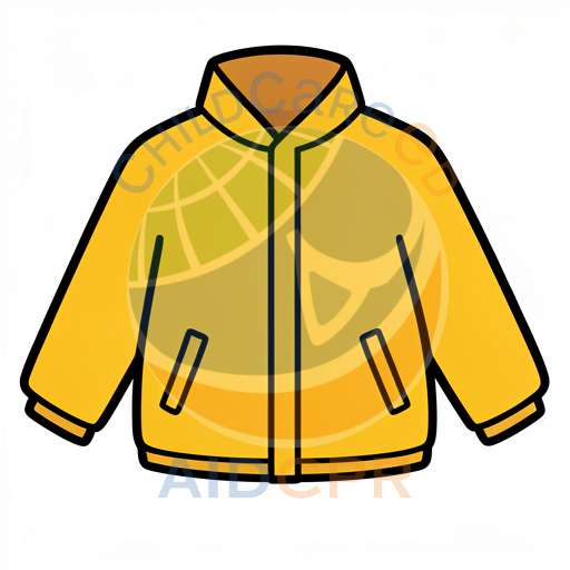 Yellow jacket with smiling face design