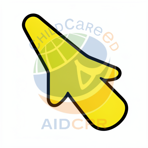 Yellow mouse pointer clicking on screen
