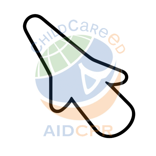 Yellow mouse pointer clicking on screen coloring page