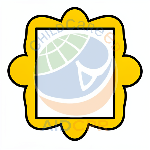 Yellow square frame with rounded corners