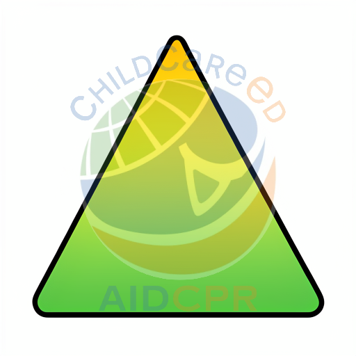 Yellow to green gradient triangle