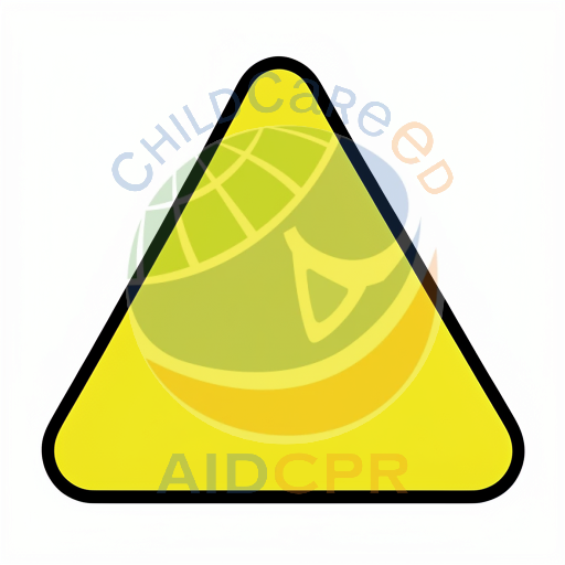 Yellow warning triangle with black border