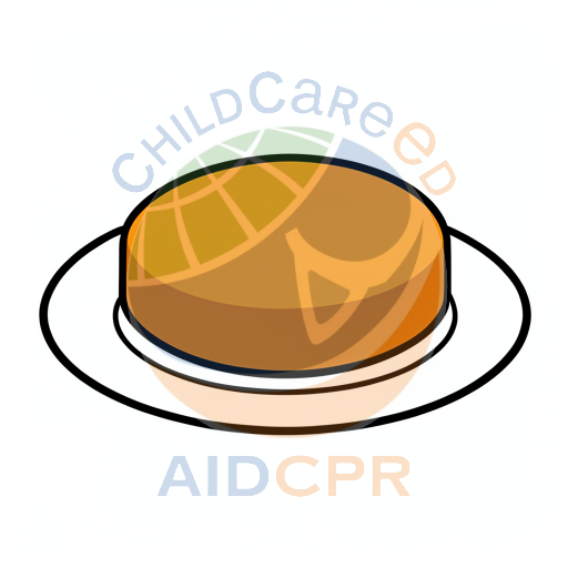 Orange round object on a plate