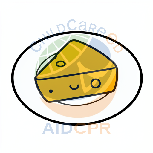 Cheese slice with happy face smiling