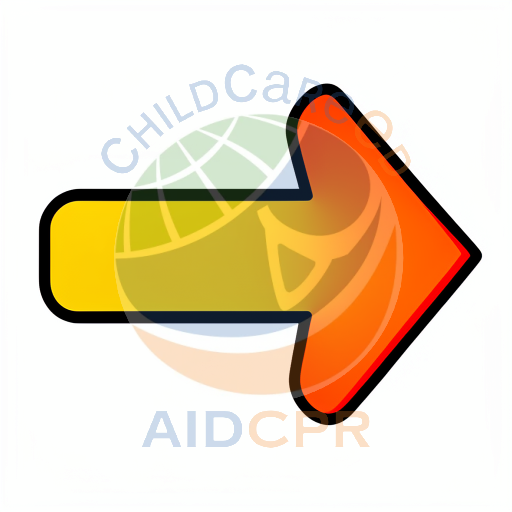 Bright orange arrow pointing right