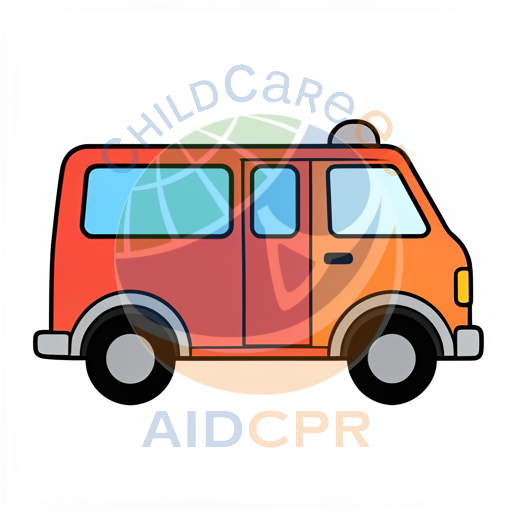 Orange and red fire engine parked coloring page - ChildCareEd