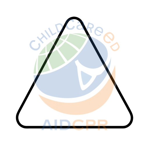 Warning triangle with red border coloring page