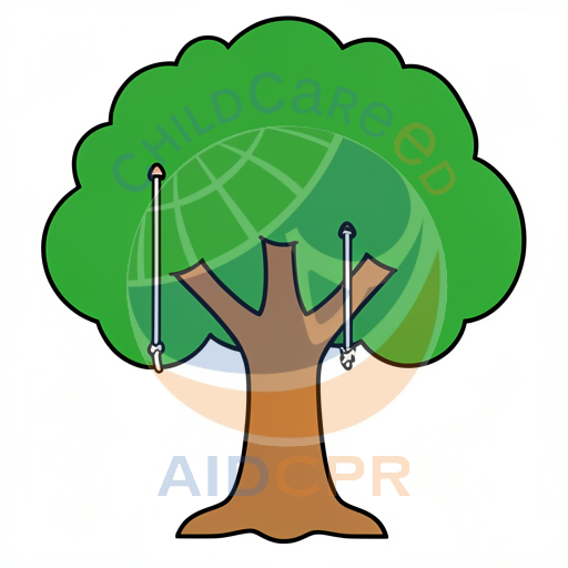 Tree with two ropes hanging from branches