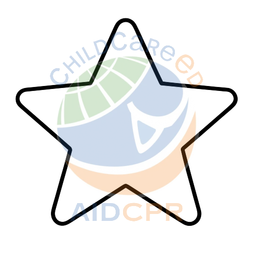Bright red five-pointed star shape coloring page