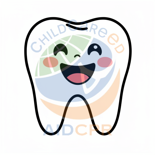 Animated tooth showing joyful expression