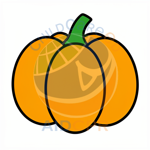 Pumpkin with three rounded sections