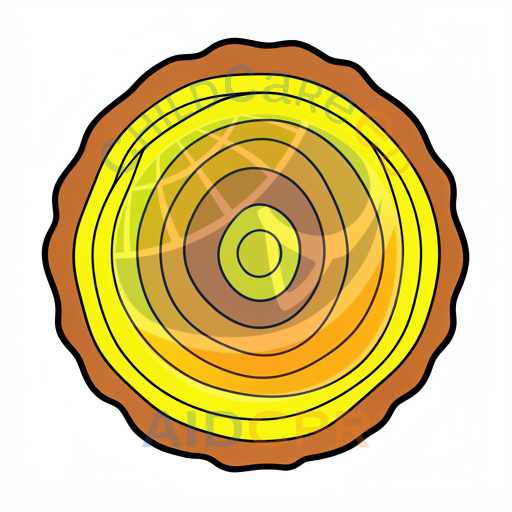 Yellow and orange concentric circle pattern