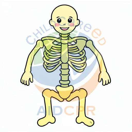 Cheerful skeleton dancing with rosy cheeks