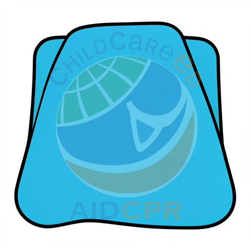 Blue abstract shape with rounded edges - ChildCareEd