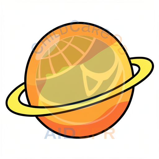 Planet with bright yellow ring - ChildCareEd