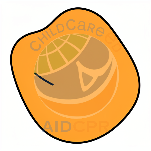 Orange abstract shape with small black dot