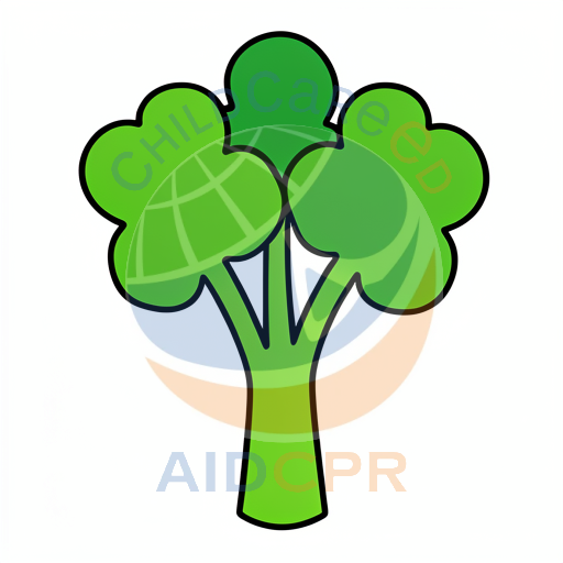Green tree with three leafy branches