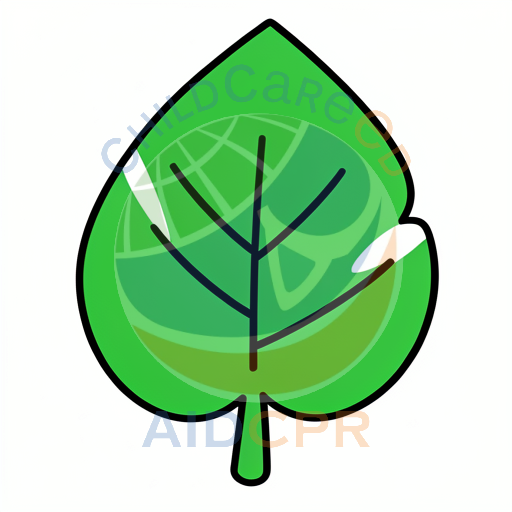 Green leaf with simple vein pattern