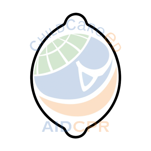 Simple lemon shape for early learning coloring page