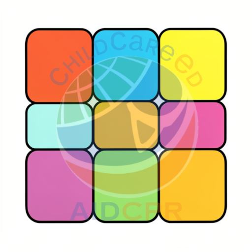 Brightly colored blocks forming a 3x3 pattern