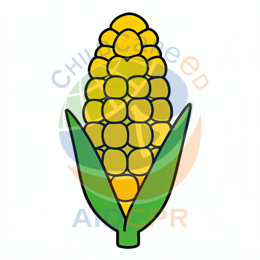 Corn ear with kernels and leafy husk