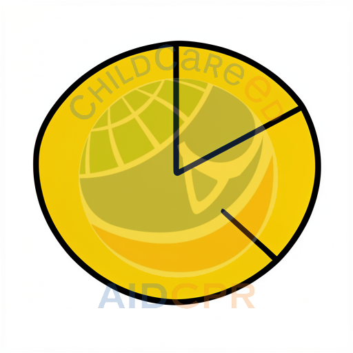 Yellow pie chart with three slices