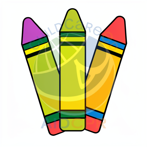Bright crayons ready for drawing
