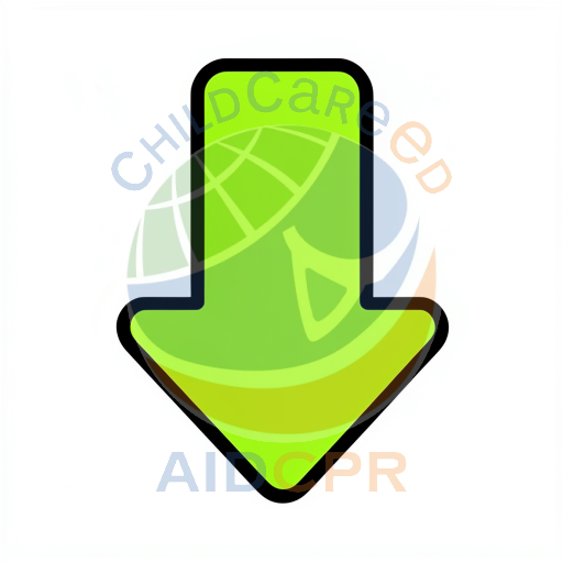 Bright lime down arrow symbol