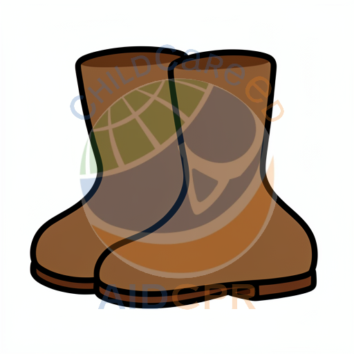 Brown boots standing side by side