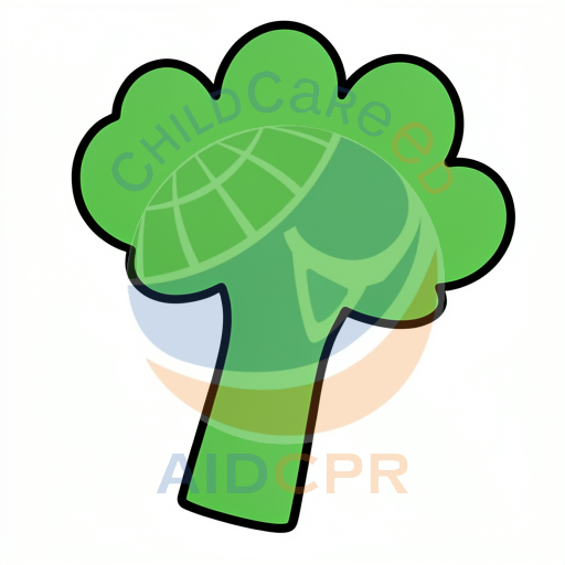 Green broccoli with thick stem