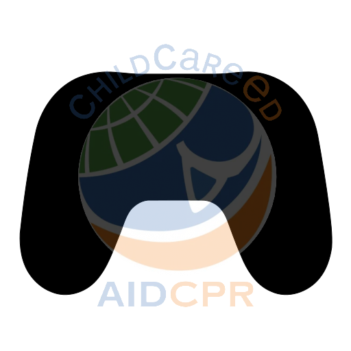 Blue game controller with two smiling faces silhouette