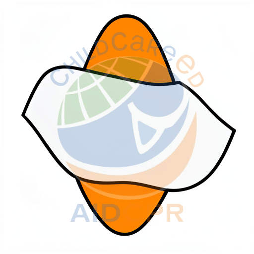 Orange and white abstract shape