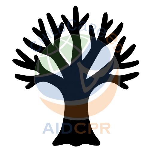 Brown tree with bare branches silhouette