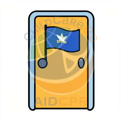 Door with Maple Leaf Flag Waving