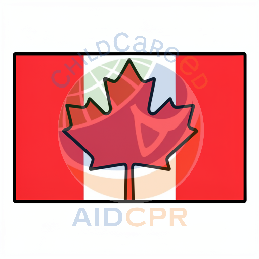 Canadian flag with red maple leaf
