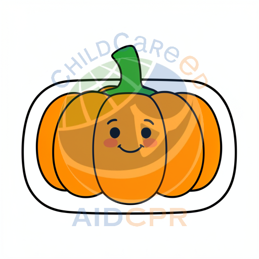 Smiling pumpkin with rosy cheeks