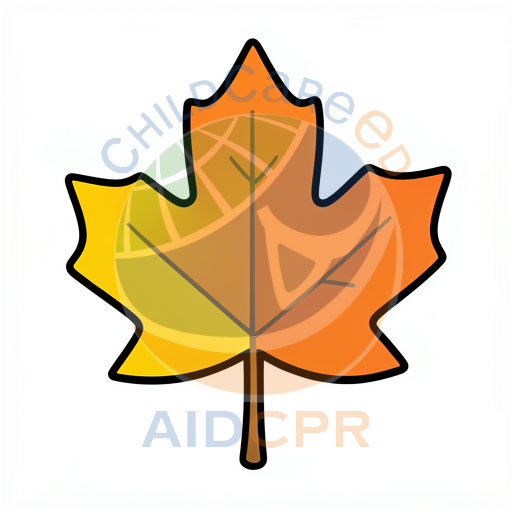 Autumn maple leaf changing color coloring page - ChildCareEd