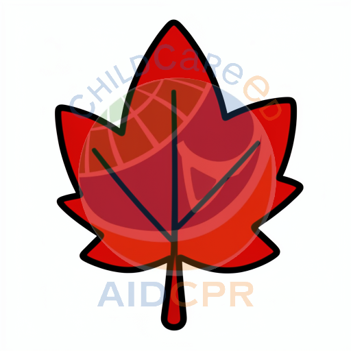 Cartoon maple leaf with bold lines
