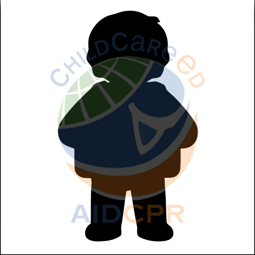 Boy presenting a sign with spelling errors silhouette