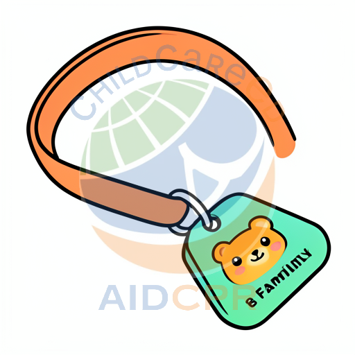 Cute bear keychain with orange strap